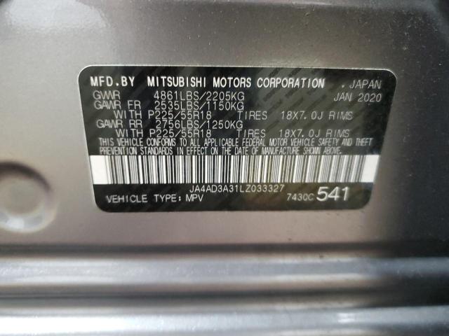 Photo 14 from auction – 2020 MITSUBISHI OUTLANDER with VIN JA4AD3A31LZ033327