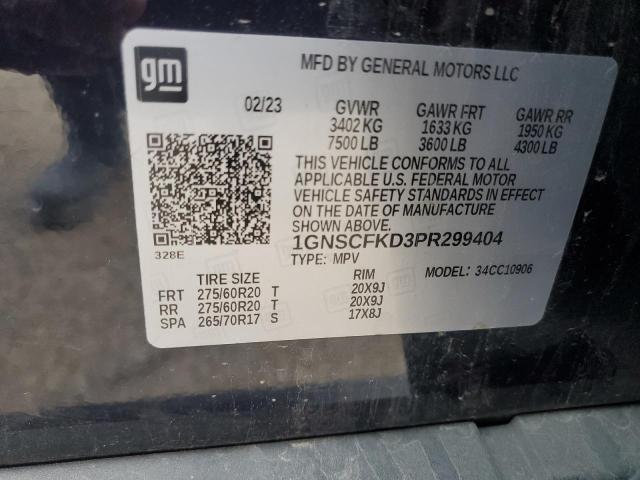 Photo 14 from auction – 2023 CHEVROLET SUBURBAN C with VIN 1GNSCFKD3PR299404