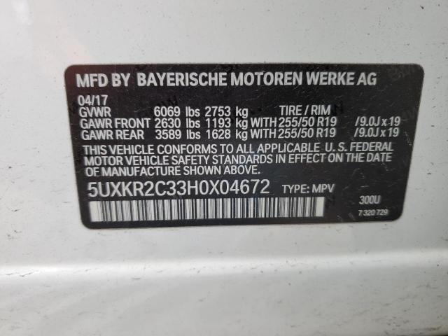Photo 14 from auction – 2017 BMW X5 SDRIVE3 with VIN 5UXKR2C33H0X04672