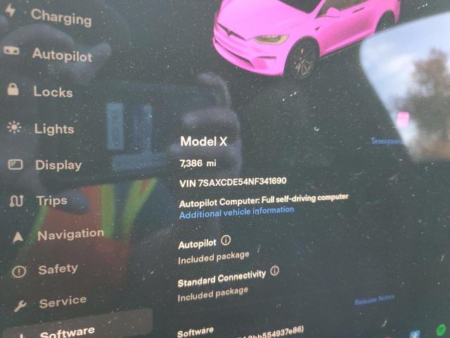 Снимка 9 от търг – 2022 TESLA MODEL X с VIN 7SAXCDE54NF341690