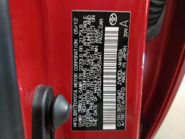 Photo 14 from auction – 2012 TOYOTA PRIUS with VIN JTDKN3DU1C5455441