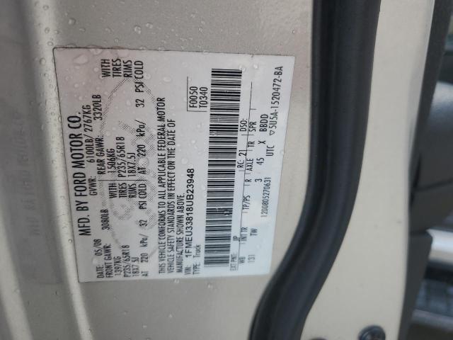 Photo 14 from auction – 2008 FORD EXPLORER S with VIN 1FMEU33818UB23948