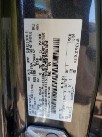Photo 14 from auction – 2015 LINCOLN MKC with VIN 5LMCJ2A91FUJ17809
