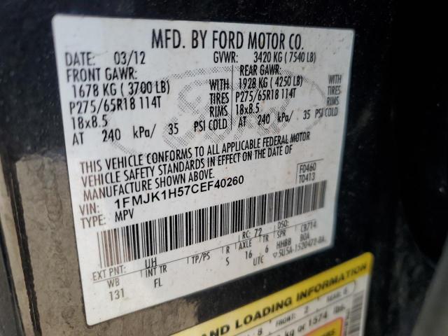 Photo 14 from auction – 2012 FORD EXPEDITION with VIN 1FMJK1H57CEF40260