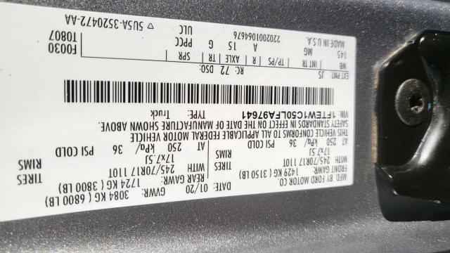 Photo 10 from auction – 2020 FORD F150 SUPER with VIN 1FTEW1C50LFA97641