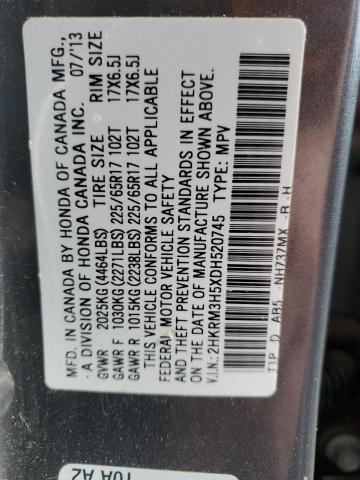 Photo 14 from auction – 2013 HONDA CR-V EX with VIN 2HKRM3H5XDH520745
