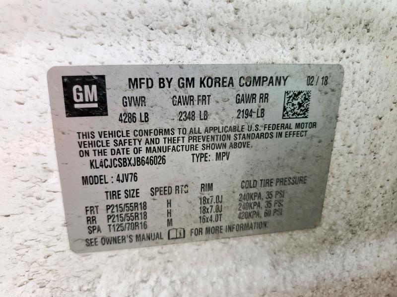 Photo 14 from auction – 2018 BUICK ENCORE ESS with VIN KL4CJCSBXJB646026