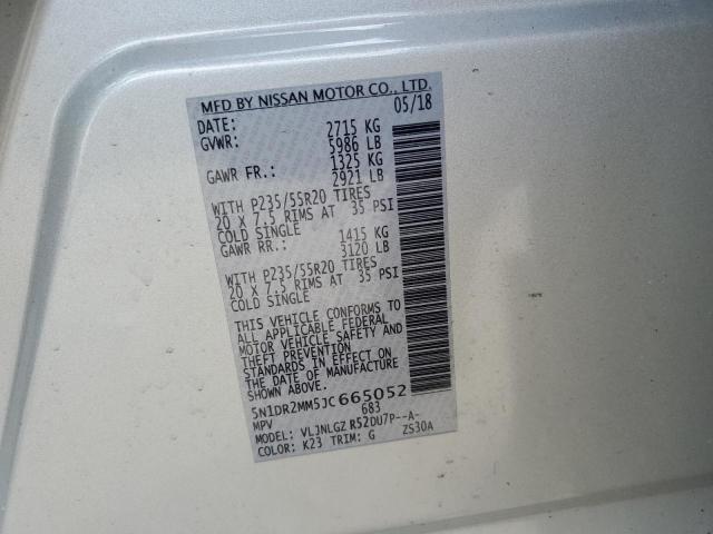 Photo 14 from auction – 2018 NISSAN PATHFINDER with VIN 5N1DR2MM5JC665052