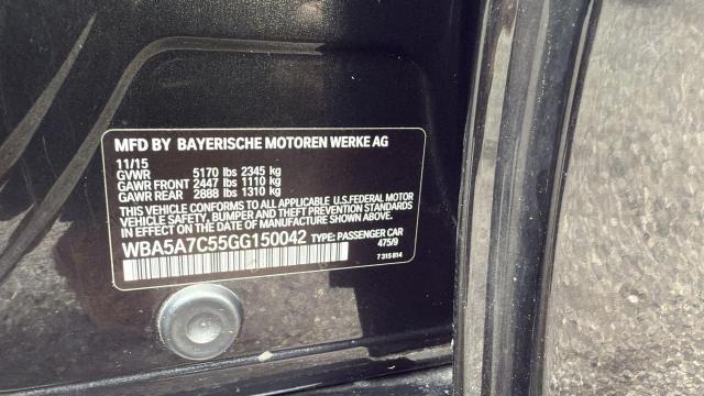 Photo 10 from auction – 2016 BMW 528 XI with VIN WBA5A7C55GG 15004