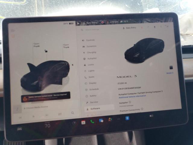 Photo 9 from auction – 2022 TESLA MODEL 3 with VIN 5YJ3E1EA6NF305291