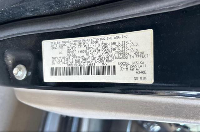 Photo 10 from auction – 2002 TOYOTA SEQUOIA LI with VIN 5TDZT38A62S103663