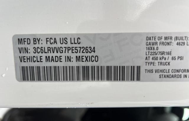 Photo 10 from auction – 2023 RAM PROMASTER with VIN 3C6LRVVG7PE572634