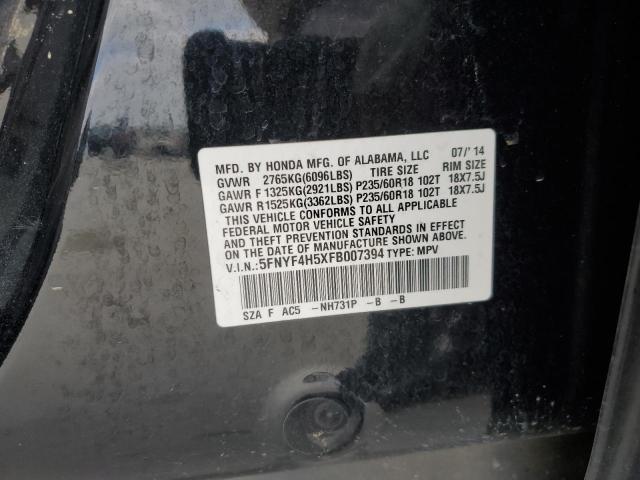 Photo 14 from auction – 2015 HONDA PILOT EXL with VIN 5FNYF4H5XFB007394