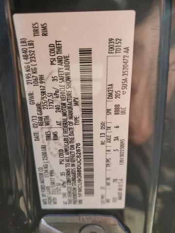 Photo 14 from auction – 2013 FORD ESCAPE SE with VIN 1FMCU9G98DUC82876