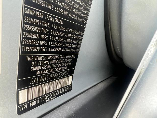 Фото 10 с аукциона – 2015 LAND ROVER RANGE ROVE с VIN SALWR2VF6FA625927