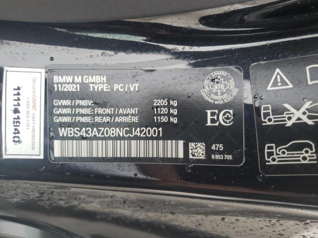 Photo 10 from auction – 2022 BMW M4 COMPETI with VIN WBS43AZ08NCJ42001