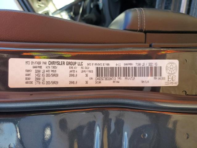 Снимка 14 от търг – 2011 DODGE DURANGO CI с VIN 1D4SE5GT3BC694713