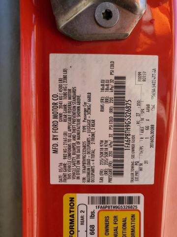 Photo 14 from auction – 2016 FORD MUSTANG with VIN 1FA6P8TH9G5326825