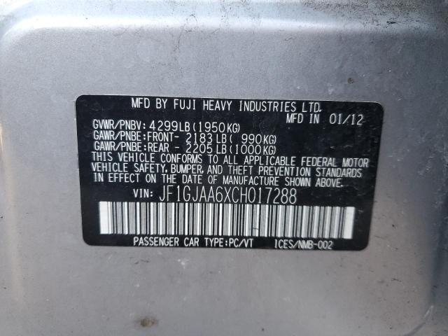 Снимка 14 от търг – 2012 SUBARU IMPREZA с VIN JF1GJAA6XCH017288