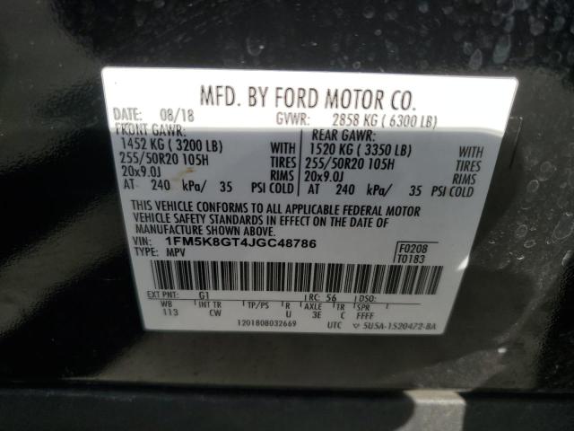 Photo 14 from auction – 2018 FORD EXPLORER S with VIN 1FM5K8GT4JGC48786
