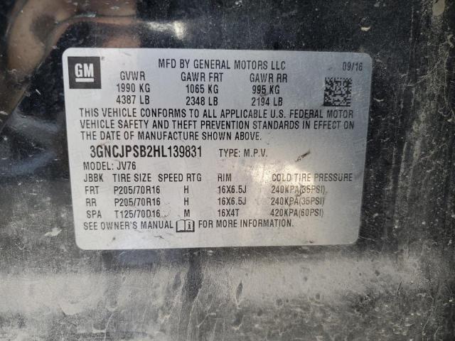 Photo 14 from auction – 2017 CHEVROLET TRAX 1LT with VIN 3GNCJPSB2HL139831