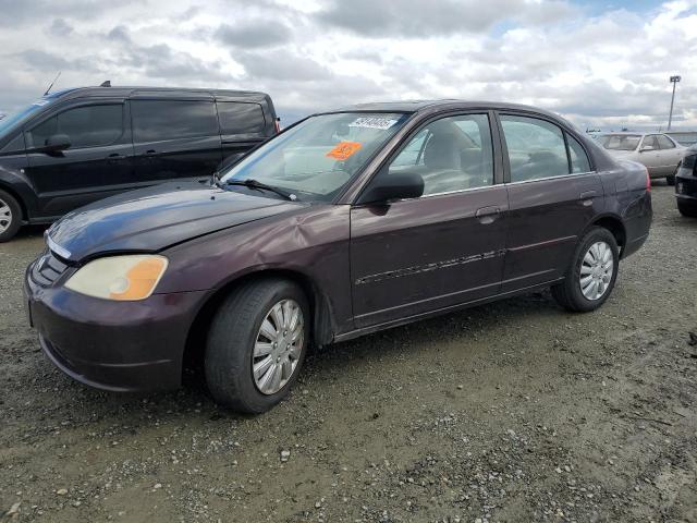 Photo 1 from auction – 2001 HONDA CIVIC EX with VIN 2HGES26741H540014