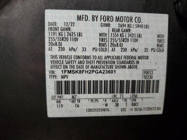 Photo 14 from auction – 2023 FORD EXPLORER L with VIN 1FMSK8FH2PGA23601