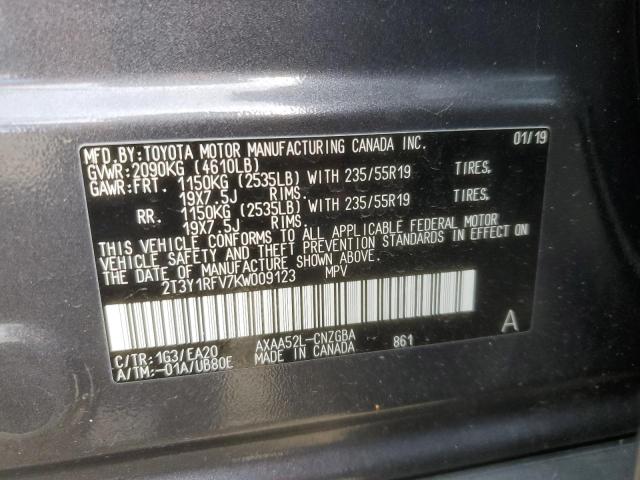 Photo 14 from auction – 2019 TOYOTA RAV4 LIMIT with VIN 2T3Y1RFV7KW009123