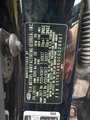 Photo 10 from auction – 2012 KIA SORENTO BA with VIN 5XYKT4A63CG228907
