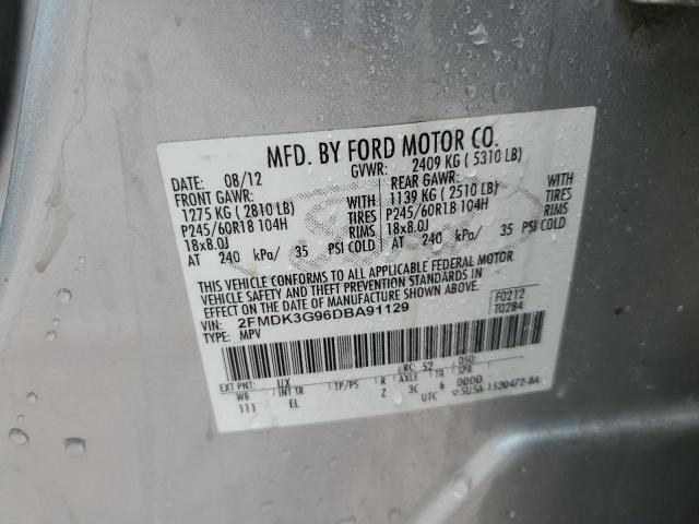 Photo 14 from auction – 2013 FORD EDGE SE with VIN 2FMDK3G96DBA91129