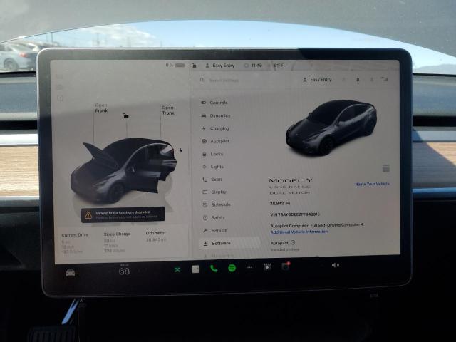 Photo 9 from auction – 2023 TESLA MODEL Y with VIN 7SAYGDEE2PF949915