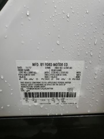 Photo 14 from auction – 2018 FORD EXPLORER X with VIN 1FM5K8D87JGA29756
