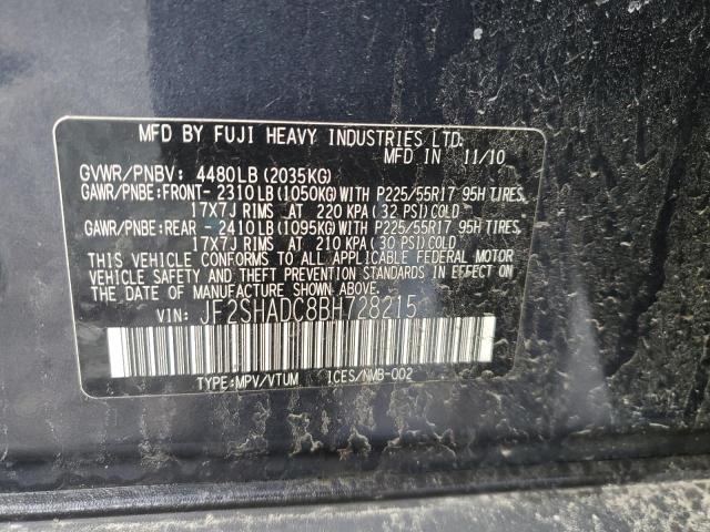 Photo 14 from auction – 2011 SUBARU FORESTER 2 with VIN JF2SHADC8BH728215