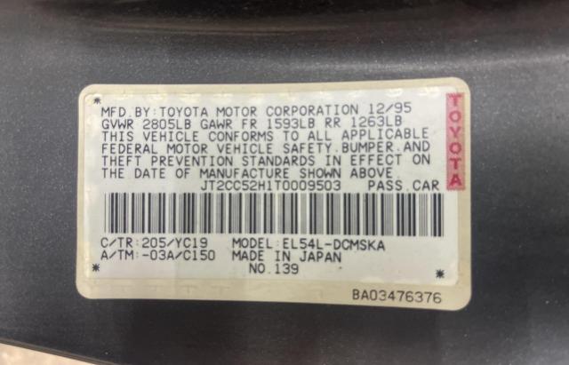 Photo 10 from auction – 1996 TOYOTA PASEO with VIN JT2CC52H1T0009503