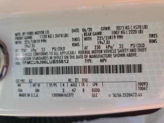 Photo 14 from auction – 2020 FORD ESCAPE TIT with VIN 1FMCU9J96LUB55812