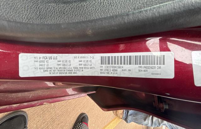 Photo 10 from auction – 2016 CHRYSLER 200 LX with VIN 1C3CCCFB3GN196614