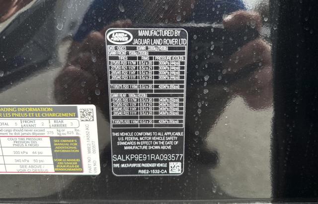 Photo 10 from auction – 2024 LAND ROVER RANGE ROVE with VIN SALKP9E91RA093577
