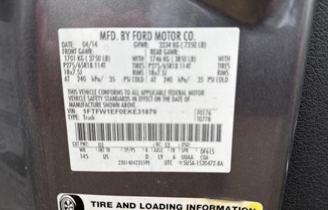 Photo 10 from auction – 2014 FORD F150 SUPER with VIN 1FTFW1EF0EKE31879