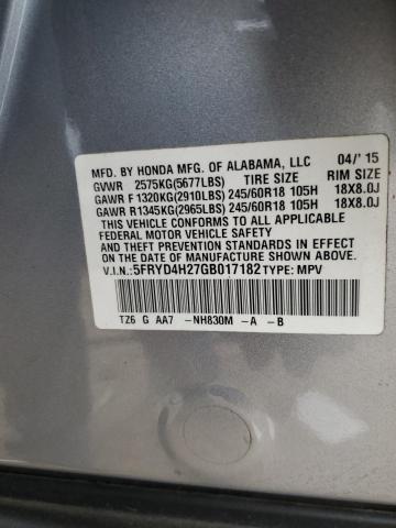 Photo 14 from auction – 2016 ACURA MDX with VIN 5FRYD4H27GB017182