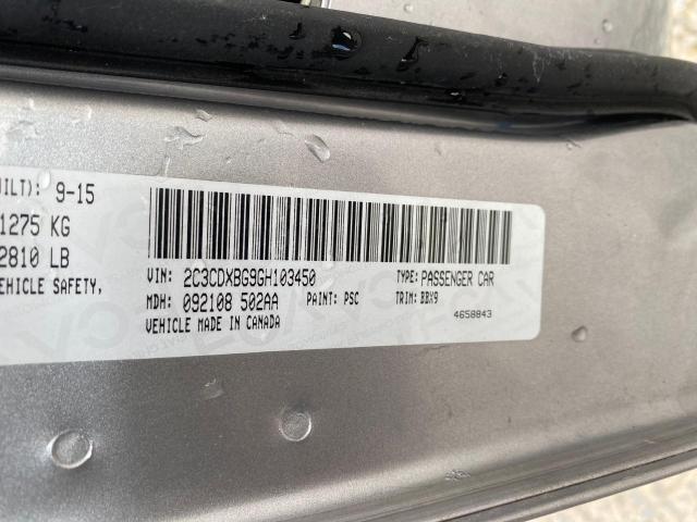 Foto 10 de la subasta – 2016 DODGE CHARGER SE con VIN 2C3CDXBG9GH103450