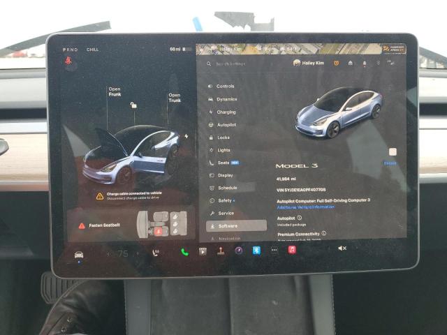 Снимка 9 от търг – 2023 TESLA MODEL 3 с VIN 5YJ3E1EA0PF407706