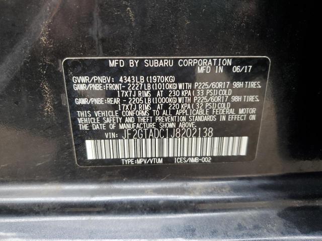Photo 14 from auction – 2018 SUBARU CROSSTREK with VIN JF2GTADC1J8202138