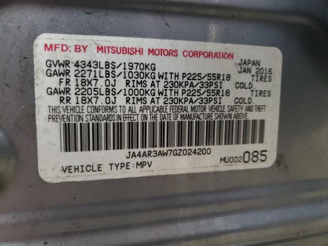 Photo 14 from auction – 2016 MITSUBISHI OUTLANDER with VIN JA4AR3AW7GZ024200