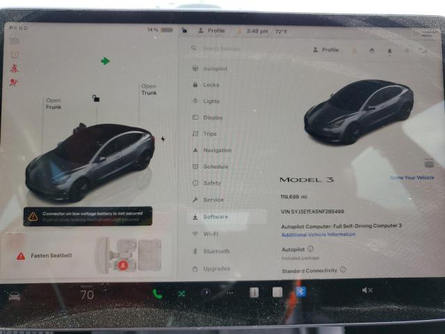 Photo 9 from auction – 2022 TESLA MODEL 3 with VIN 5YJ3E1EA5NF285499