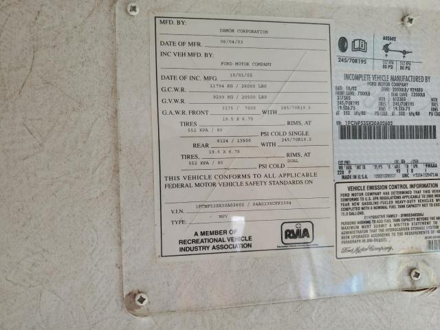 Foto 10 de la subasta – 2004 FORD F550 con VIN 1FCNF53SX30A02602
