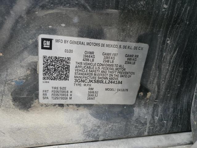 Photo 14 from auction – 2020 CHEVROLET TRAX LS with VIN 3GNCJKSB0LL244184