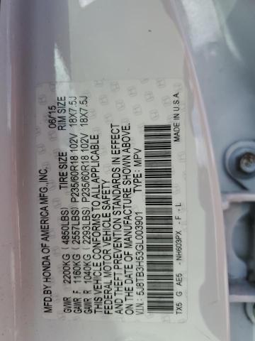 Photo 14 from auction – 2016 ACURA RDX TECHNO with VIN 5J8TB3H53GL003901