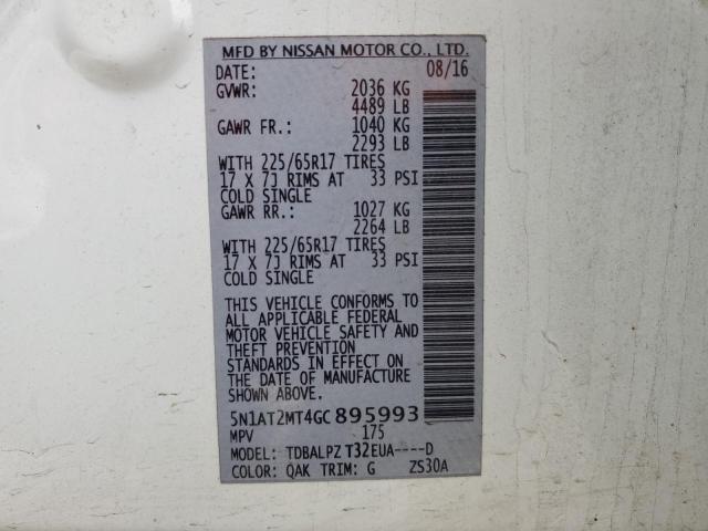 Photo 14 from auction – 2016 NISSAN ROGUE S with VIN 5N1AT2MT4GC895993