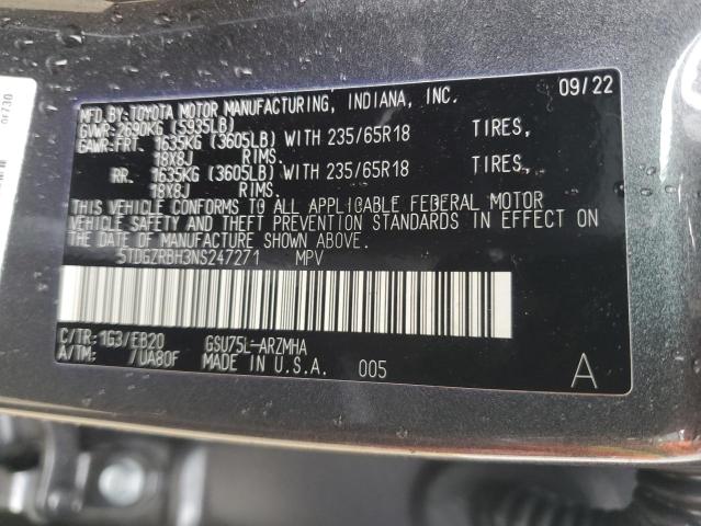 Photo 14 from auction – 2022 TOYOTA HIGHLANDER with VIN 5TDGZRBH3NS247271