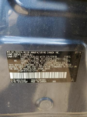 Photo 14 from auction – 2014 TOYOTA RAV4 LIMIT with VIN 2T3DFREV7EW212549